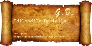 Gáspár Daniella névjegykártya
